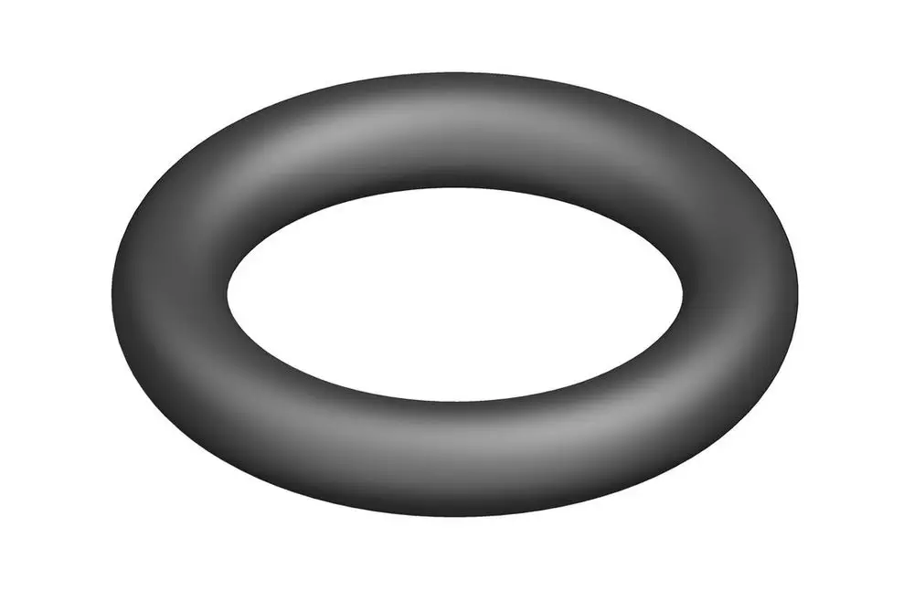 Dunkler O-Ring in runder Form, typisches Dichtungsprofil. Bosch-Produkt, geeignet für Dichtanwendungen und Versiegelung von Verbindungen.